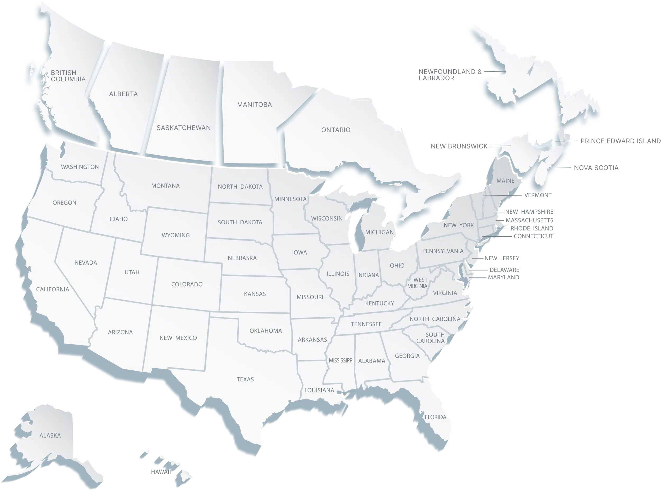 Ladtech Map - US and Canada